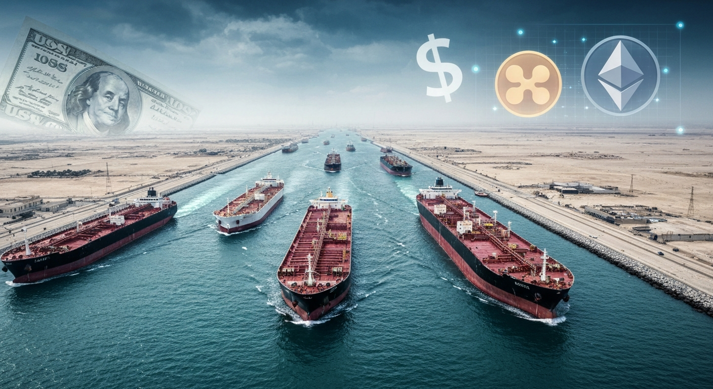 霍爾木茲海峽緊張撼動石油美元：XRP、以太幣(ETH)成「去美元化」結算新焦點